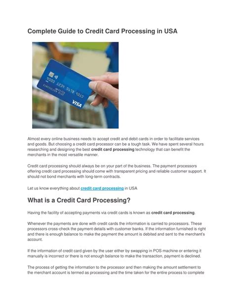 Complete Guide to Credit Card Processing.